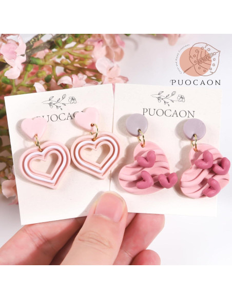 Cortadores de Arcilla de Polímero Puocaon Corazón - 8 Piezas