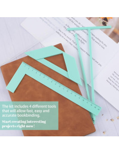 Juego de 4 Herramientas de Encuadernación Acrílica URROMA Verde 2