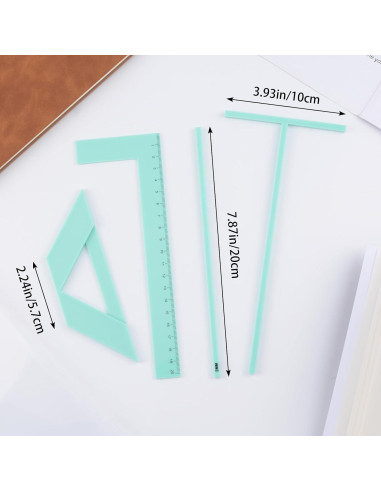 Juego de 4 Herramientas de Encuadernación Acrílica URROMA Verde