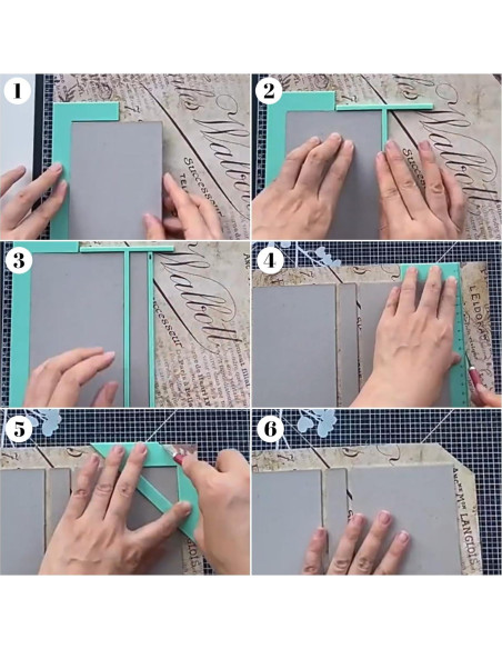 Juego de 4 Herramientas de Encuadernación Acrílica URROMA Verde