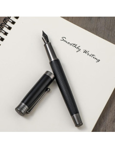 Juego de Pluma Fuente TIESOME Metal 0.5mm Punta Fina con 6 Cartuchos 2