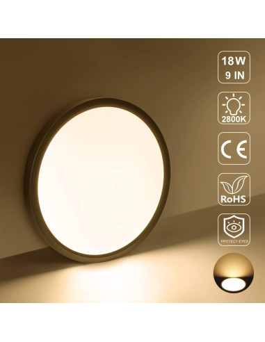 Luz de Techo LED Empotrada Jiasi 22.6 cm 18W 2800K Blanco Cálido