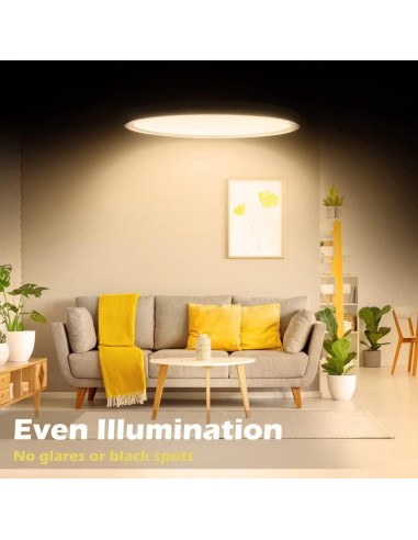 Luz de Techo LED Empotrada Jiasi 22.6 cm 18W 2800K Blanco Cálido