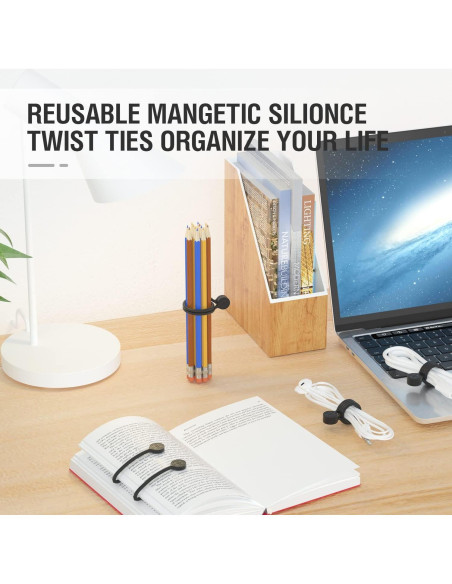 Correas Magnéticas Retorcidas FRKNER 8 Paquetes Silicona