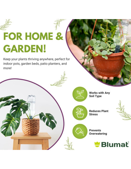 Kit de Riego Automático Blumat - Paquete de 3 Estacas para Plantas