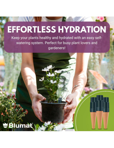 Kit de Riego Automático Blumat - Paquete de 3 Estacas para Plantas