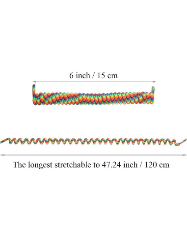 WILLBOND 12 Pares de Cordones Elásticos Rizados Multicolor 120 cm