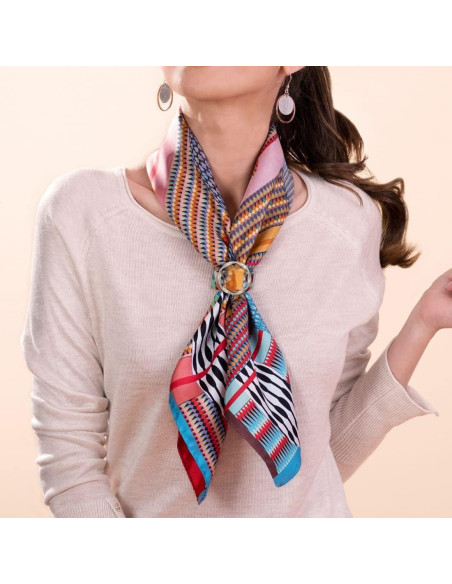 18 Clips Redondos de Metal para Bufandas y Camisas - 6 Colores