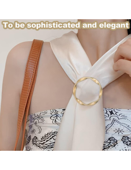 18 Clips Redondos de Metal para Bufandas y Camisas - 6 Colores