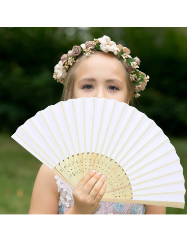 Aneco 18 Abanicos Plegables de Tela y Bambú 21 cm 18 Colores