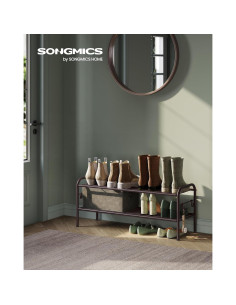 Estante de Zapatos Ajustable SONGMICS 2 Niveles Marrón 10 Pares 2