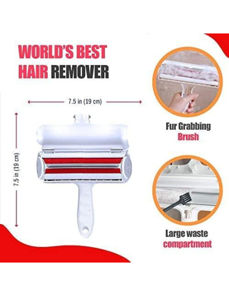 Rodillo Quitapelusas Reutilizable LANDA para Pelo de Mascotas - Azul