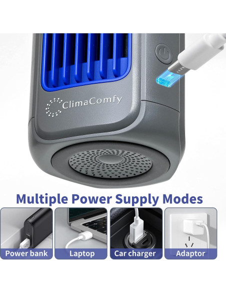 Ventilador de Escritorio ClimaComfy 12 Pulgadas Recargable 5000mAh