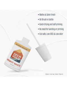 Pintura de Retoque Oslo Home 20ml Blanco Brillante Satinado 2
