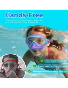 Gafas de natación YLKJSWIM para niños 3-15 años con tapones 2