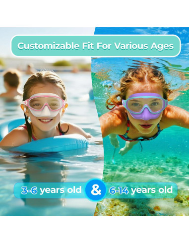 Gafas de natación YLKJSWIM para niños 3-15 años con tapones