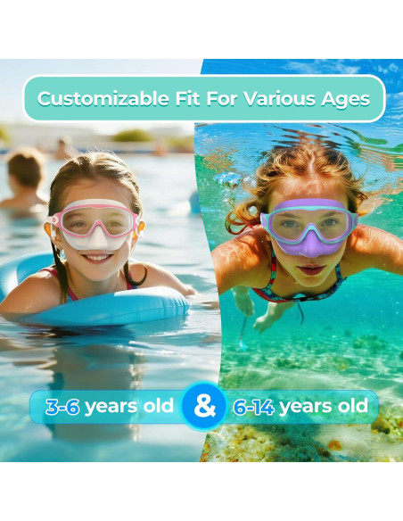 Gafas de natación YLKJSWIM para niños 3-15 años con tapones
