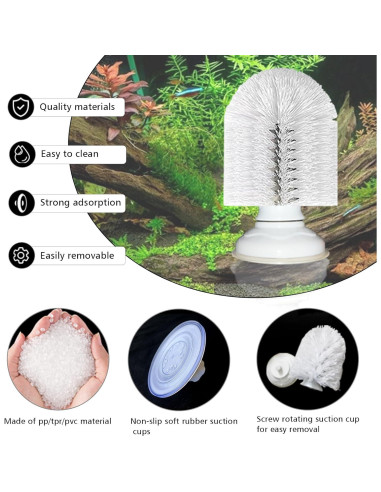 Cepillo de Limpieza para Tortugas Neacus con Ventosa Firme
