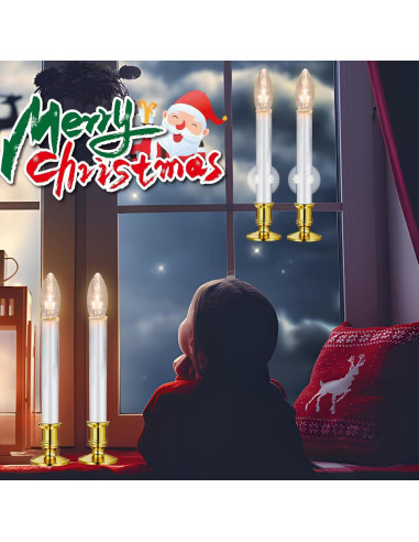 Paquete de 6 Bombillas LED C26 E12 3V Luz Blanca Cálida