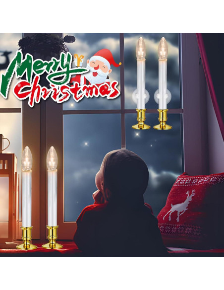 Paquete de 6 Bombillas LED C26 E12 3V Luz Blanca Cálida