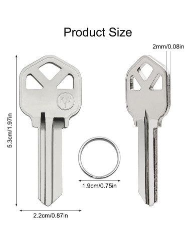 Paquete de 15 Llaves en Blanco KW1 de Latón para Cerraduras