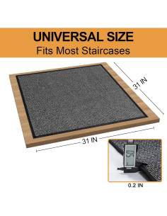 Alfombrilla Antideslizante para Escaleras SUMLANS 78.74 cm Gris 2
