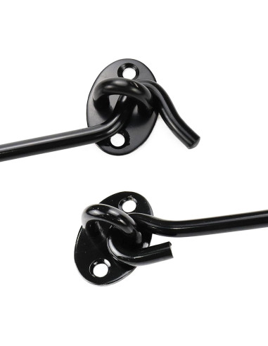 Pestillo de Gancho Ocular Rannb 3 Pulgadas Acero Inoxidable Negro - 4 Pcs