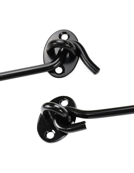 Pestillo de Gancho Ocular Rannb 3 Pulgadas Acero Inoxidable Negro - 4 Pcs