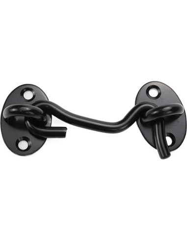 Pestillo de Gancho Ocular Rannb 3 Pulgadas Acero Inoxidable Negro - 4 Pcs