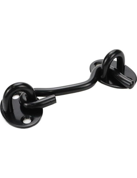 Pestillo de Gancho Ocular Rannb 3 Pulgadas Acero Inoxidable Negro - 4 Pcs