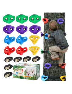 Agarraderas de Escalada TOPNEW para Árbol Ninja - 12 Piezas