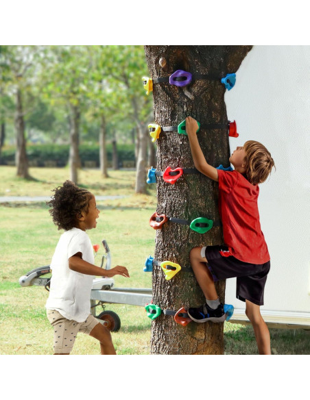Agarraderas de Escalada TOPNEW para Árbol Ninja - 12 Piezas