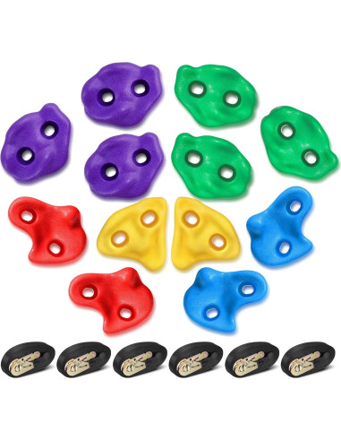 Agarraderas de Escalada TOPNEW para Árbol Ninja - 12 Piezas