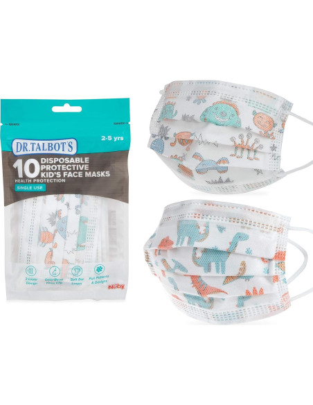 Mascarillas Desechables Dr. Talbot para Niños 2-5 Años - 10 Unidades