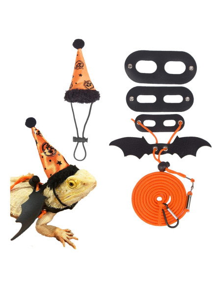 Conjunto Arnés y Sombrero Halloween Dragón Barbudo ADOGGYGO