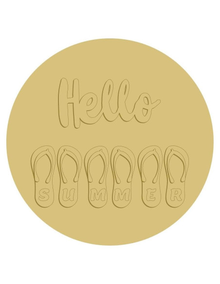 Colgador de Puerta 3D Hola Verano Diverse Woodworking 30.48 cm