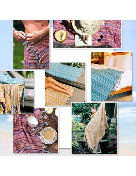 Toalla de Playa Cacala 100% Algodón 94x178 cm Secado Rápido