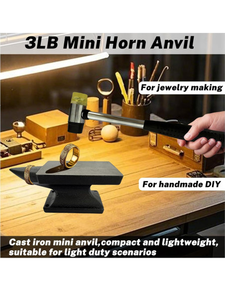 Juego de Yunque Mini Hyecen 1.36 kg con Martillo de Goma