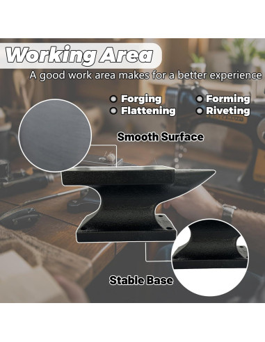 Juego de Yunque Mini Hyecen 1.36 kg con Martillo de Goma