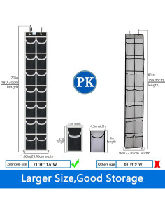 Organizador de zapatos para puerta Zebricolo, 14 bolsillos, 20.4 kg 2