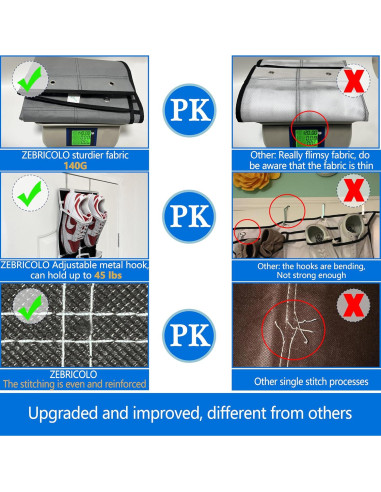 Organizador de zapatos para puerta Zebricolo, 14 bolsillos, 20.4 kg