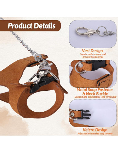 Conjunto de Arnés y Correa Ajustable JIYIN para Reptiles