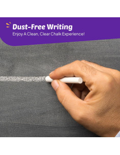 Tiza Blanca Sin Polvo Kedudes - 24 Palos para Pizarra 2