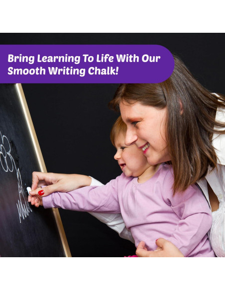 Tiza Blanca Sin Polvo Kedudes - 24 Palos para Pizarra