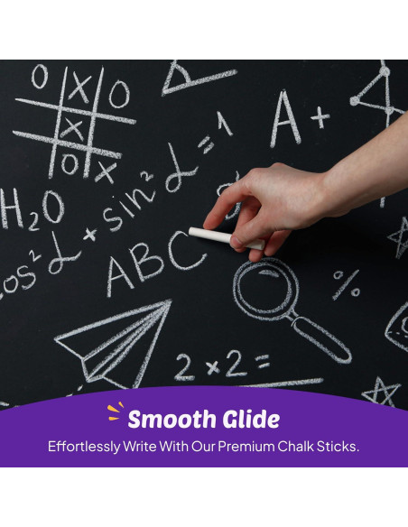 Tiza Blanca Sin Polvo Kedudes - 24 Palos para Pizarra