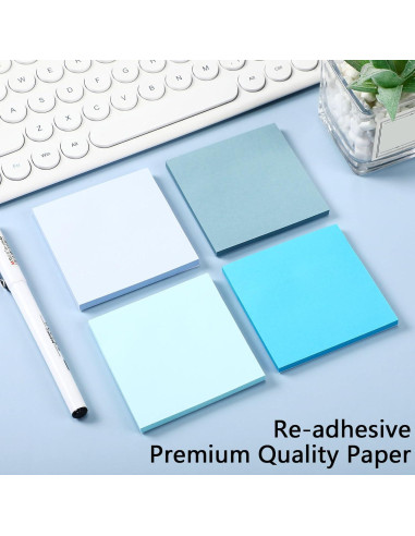 Notas Adhesivas Azules Thenshop 12 Pads 50 Hojas 7.62cm