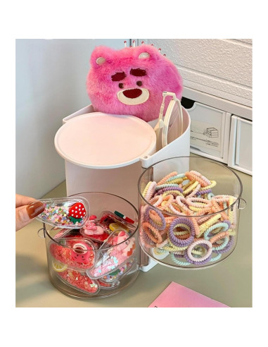 Organizador de Accesorios para el Cabello Azurphoric Rosa 2 Capas