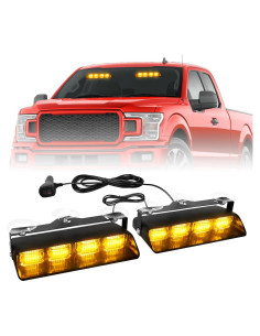 Luces Estroboscópicas de Emergencia HLauto 2002L Ámbar 48 LED