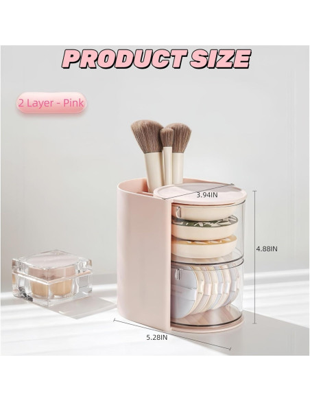 Organizador de Accesorios para el Cabello Azurphoric Rosa 2 Capas