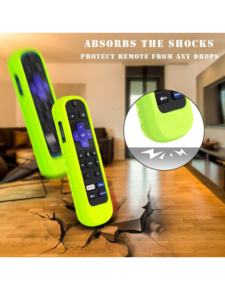 Funda de Silicona para Control Remoto Roku Pro Verde y Morado